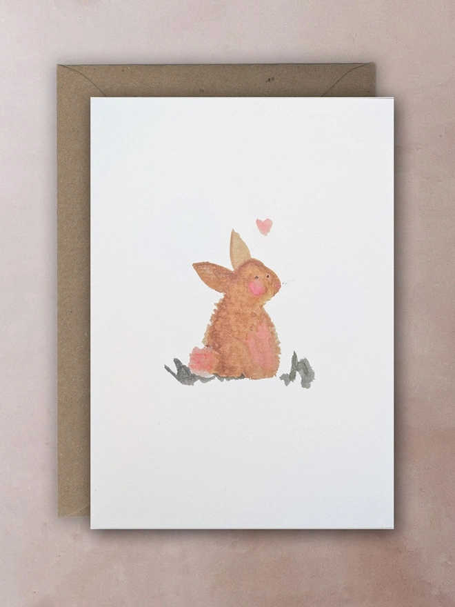 Bashful Bunny Card