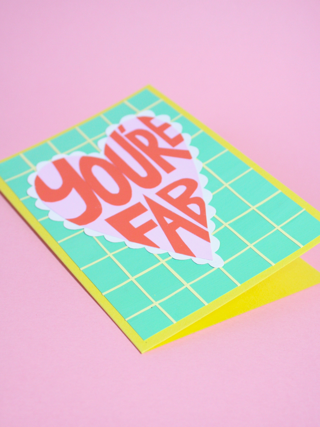 'You're Fab' Collaged Card