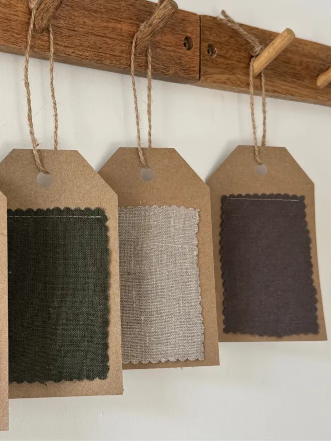 Striped Mini Christmas Stocking. Selection of swatches