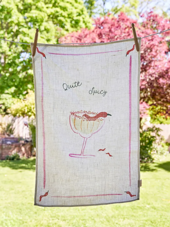 Quite Spicy - Picante Linen Tea Towel