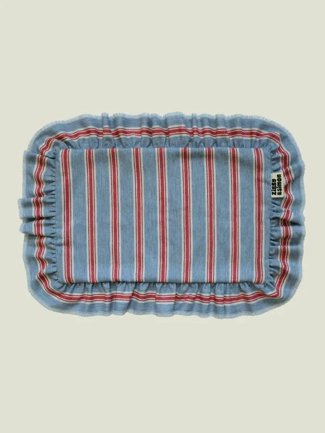 Blue Raspberry Cushion. A cushion in rectangle.
