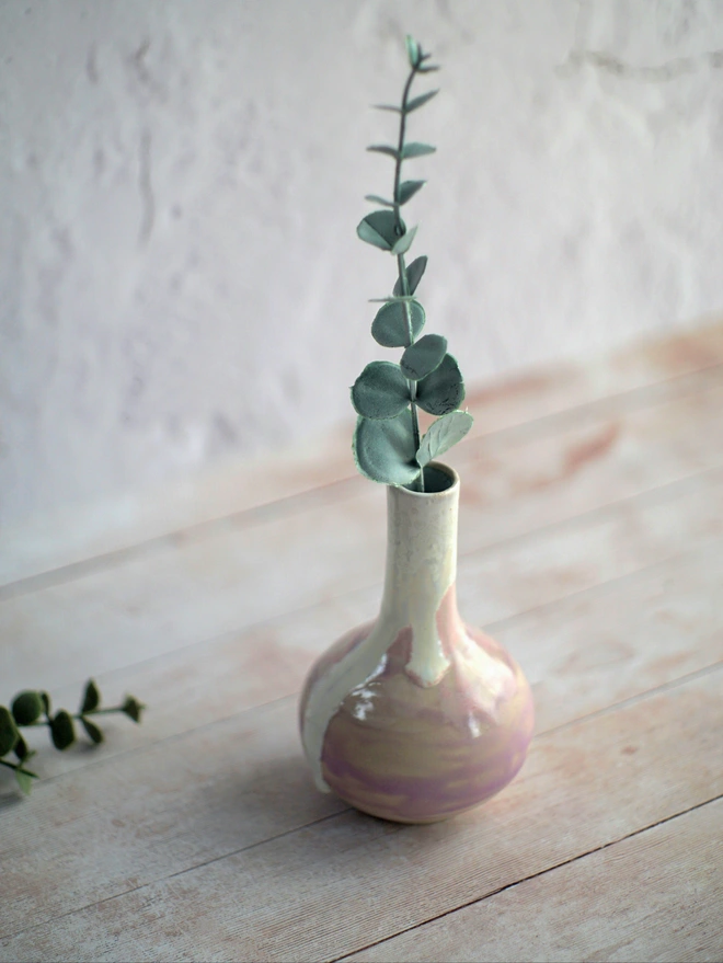 ceramic vase, small vase, pottery vase, flower vase, bud vase, Jenny Hopps pottery