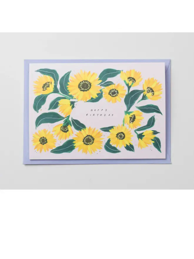 'Happy Birthday' Sunflower Greeting Card