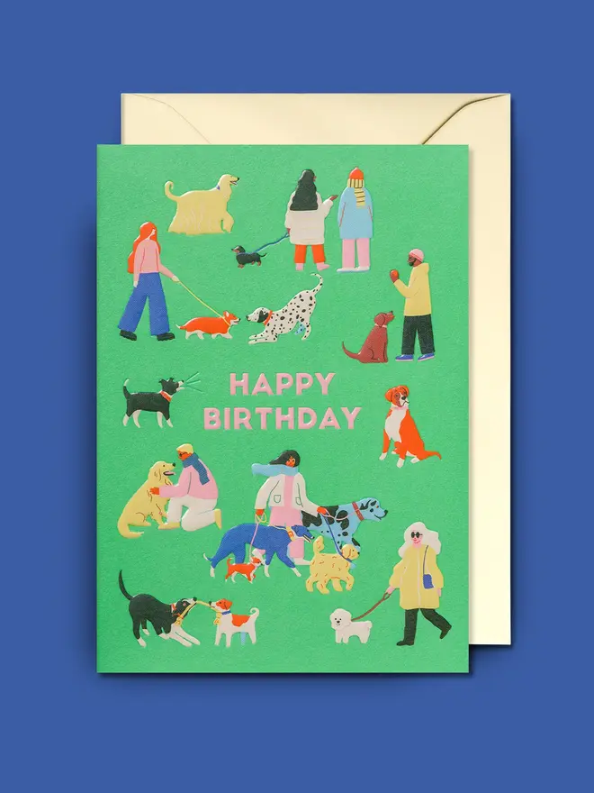 Dog Walkers Birthday Card