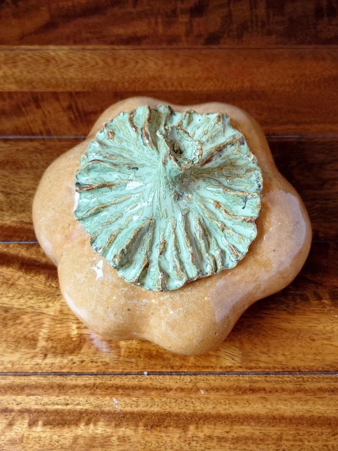 Pumpkin Jar Lidded Pot Halloween Decor