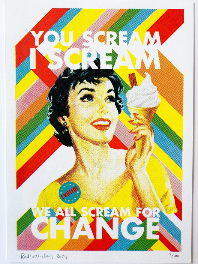 Ice Cream Screenprint 