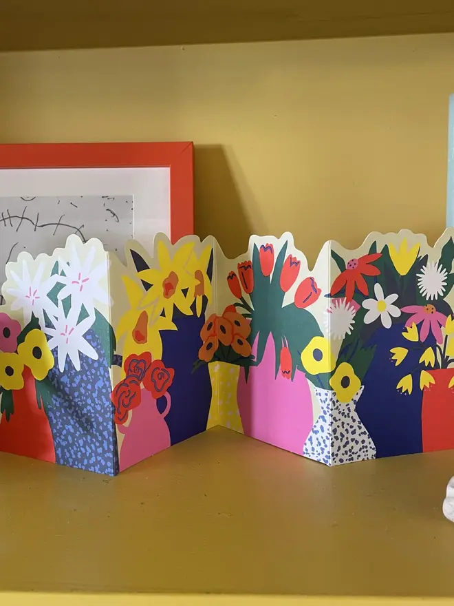 Flowers Concertina Card