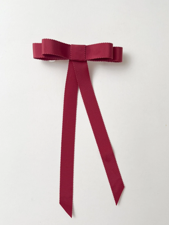 deep pink girls hair bow