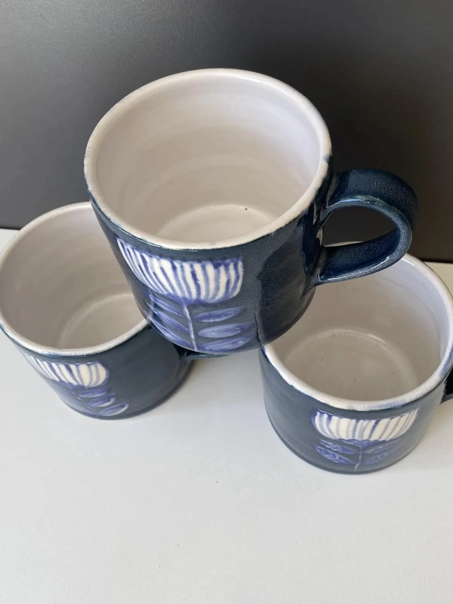 Hand-Painted Floral Mug