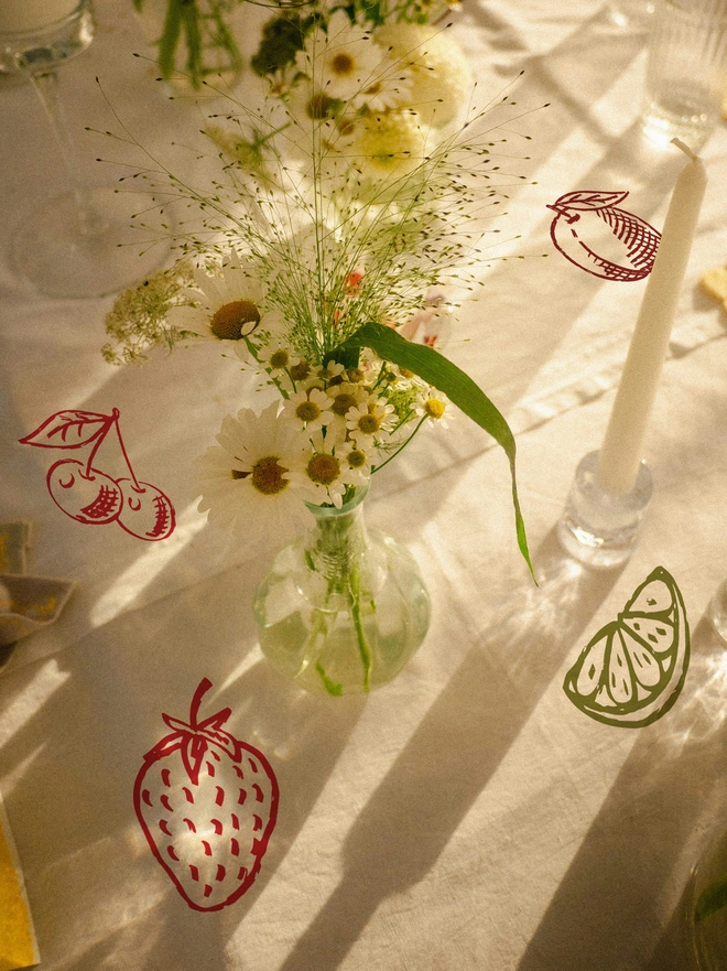 fruit tablescloth stickers
