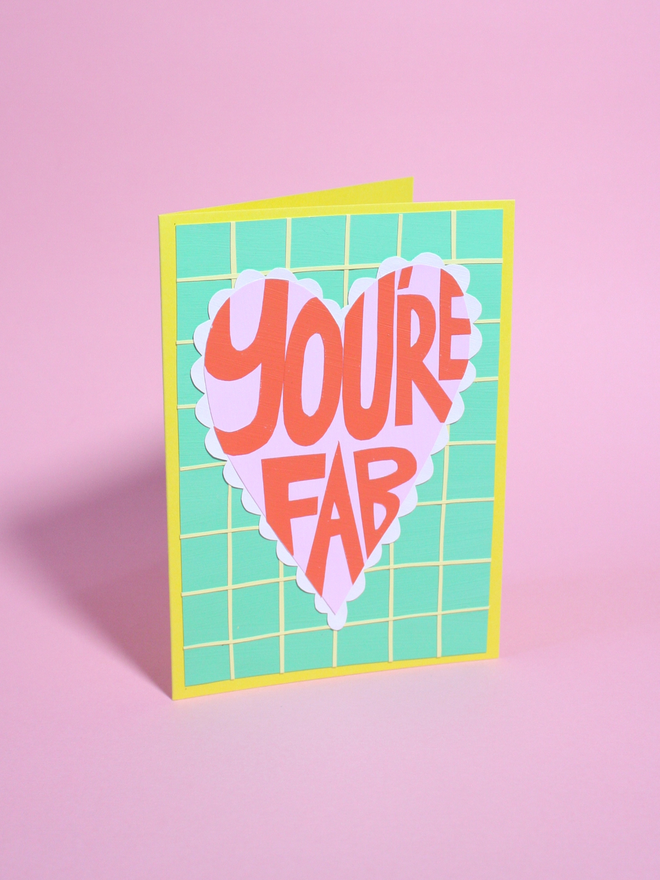 'You're Fab' Collaged Card