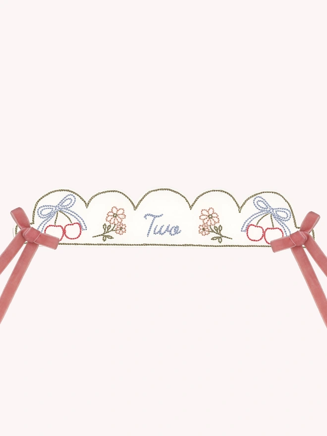 Liora embroidered number crown 'two' front