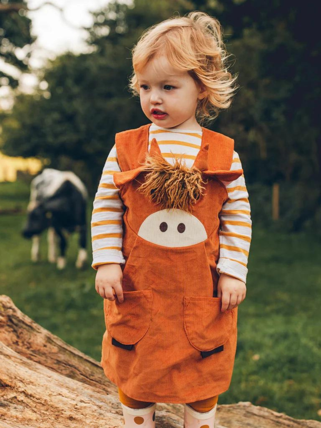 kids' highland cow dress