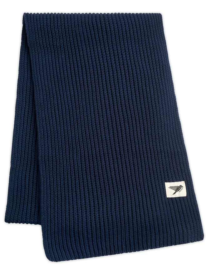 stratus organic cotton scarf Navy 