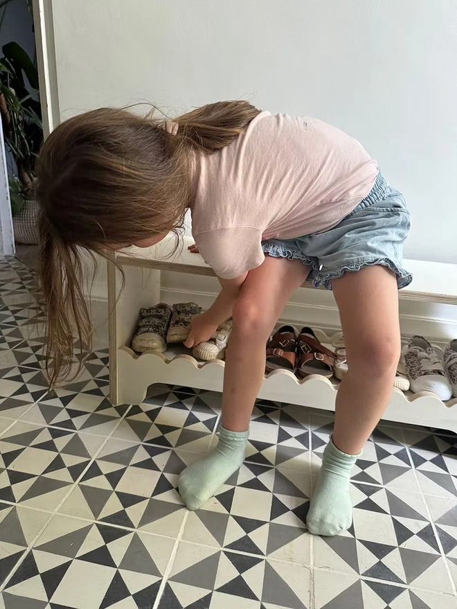 Montessori Children's Toy or Shoe Bench