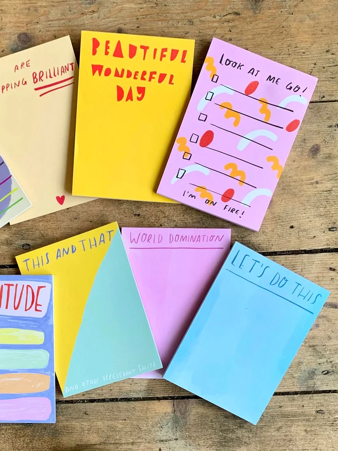 Colourful notepads make world domination a whole lot easier - and more enjoyable. 