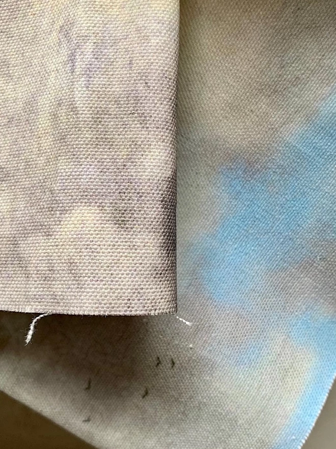 Close up of bespoke cloud fabrics