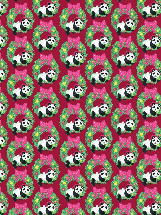 panda christmas wrap