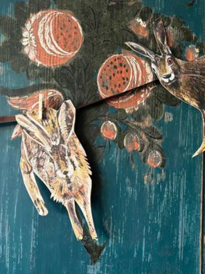 Handmade Brown Hare Fine Art Paper Garland