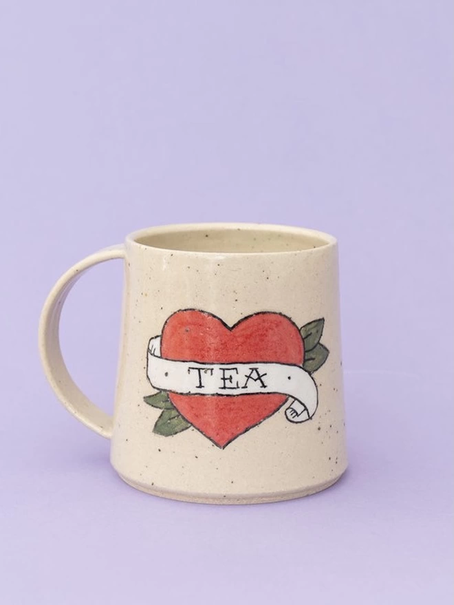 Tea Heart Tattoo Mug 