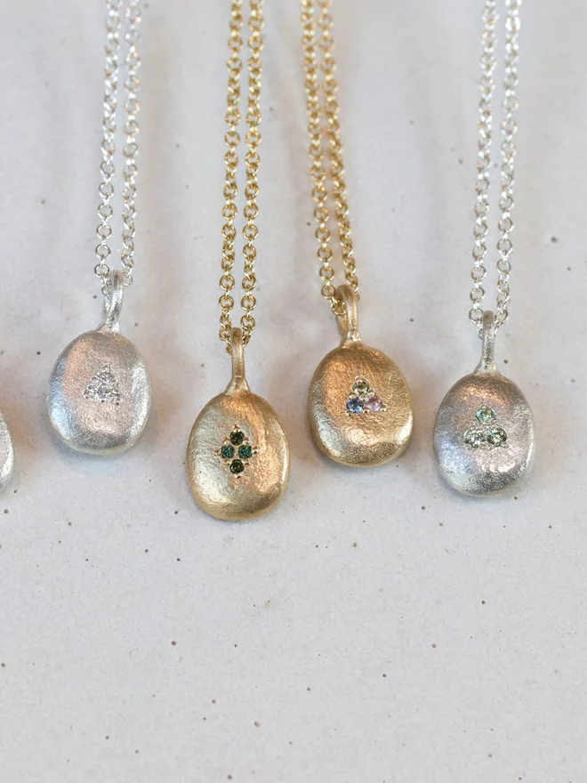 Gold Pastel Pendant Necklace