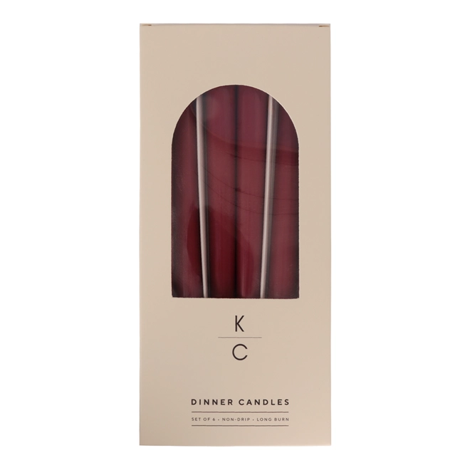 Merlot dinner candles in a box