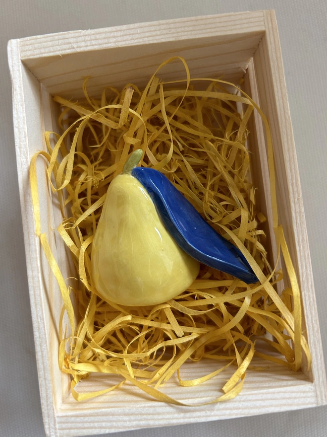 Mini Yellow Pear Ceramic Candle Snuffer