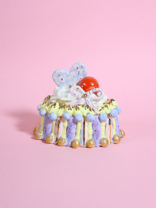 Sherbet Delight Ceramic Cake Sculpture