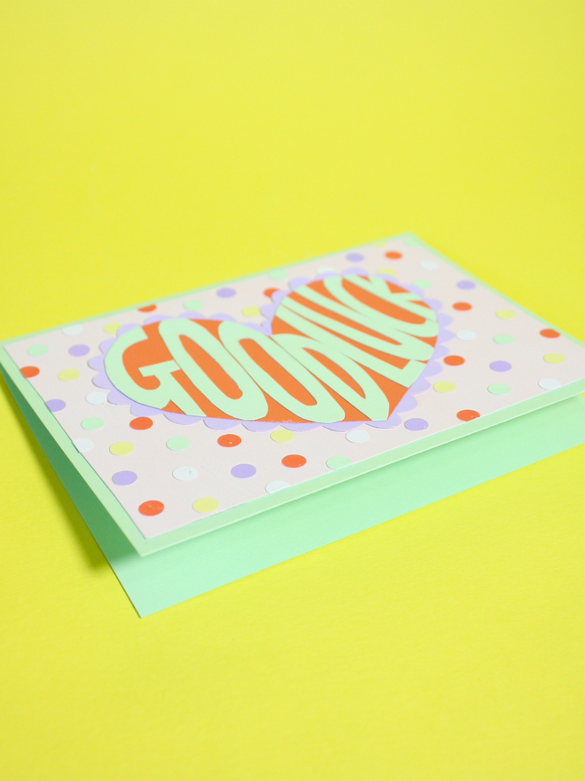 'Good Luck' Handmade Collaged Card