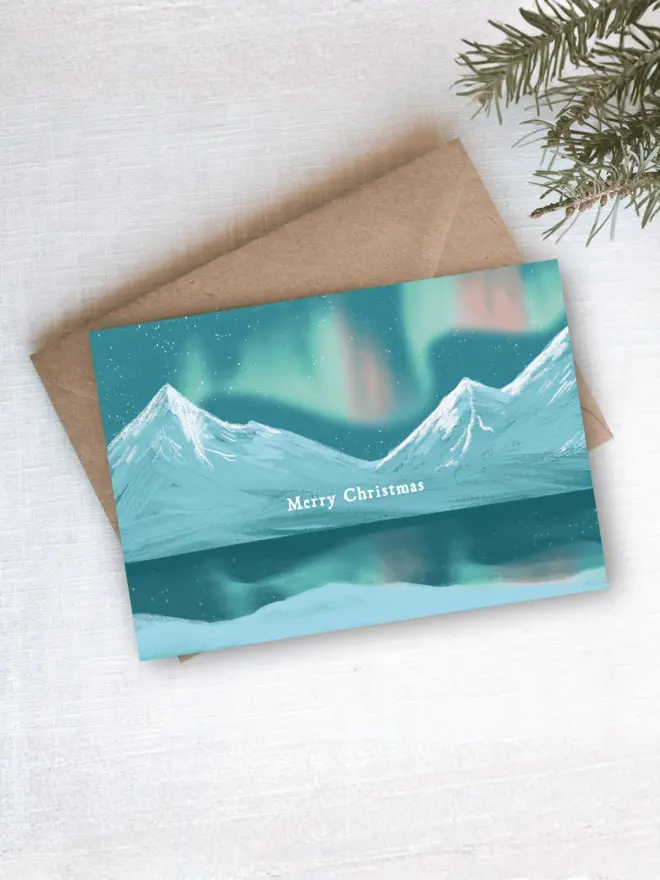 Northern Lights Christmas Card