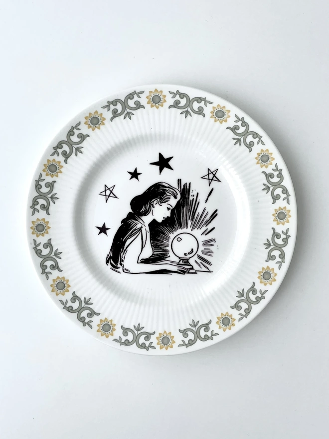 Witchy Woman Fortune Teller Wall Art Plate