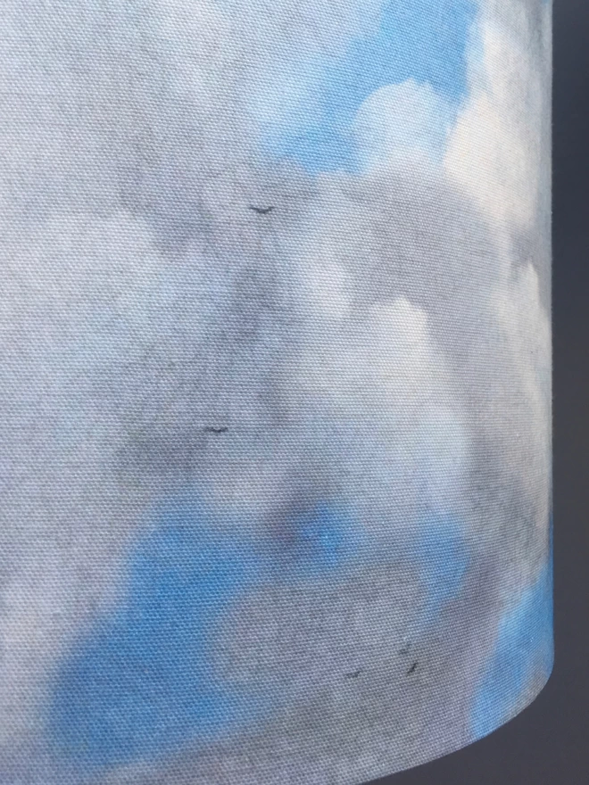 Cloud fabric lampshade detail