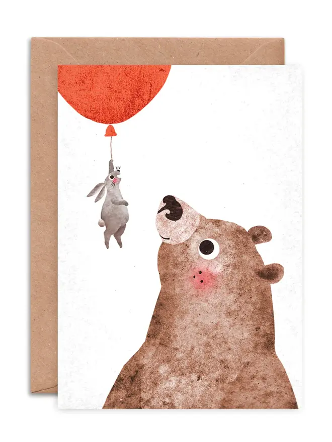 bear bunny birthday cards pack