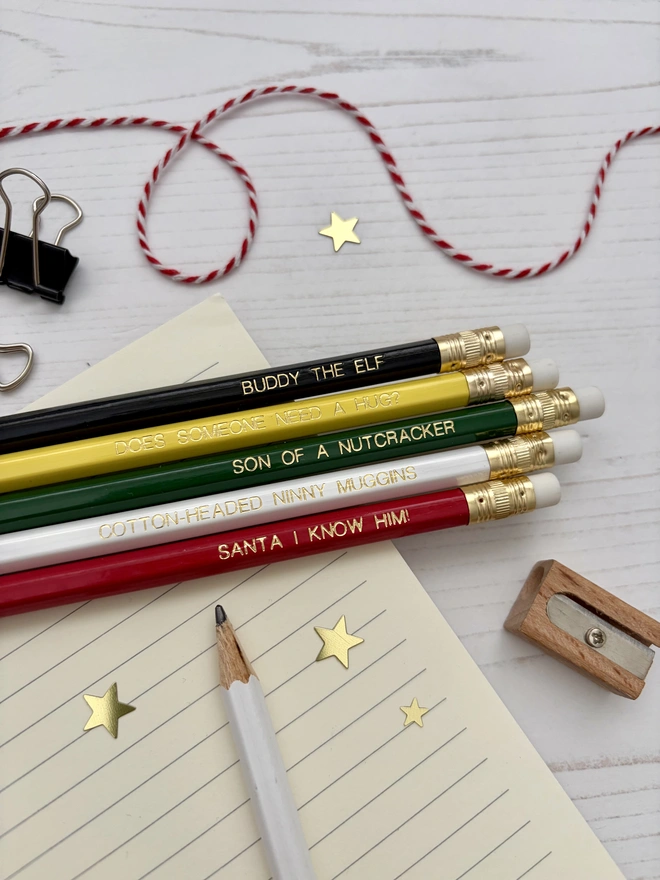 Elf Movie Themed Pencils (Set of 5)