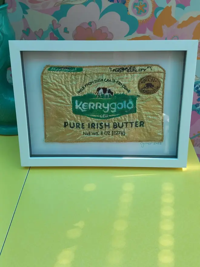 Kerrygold Irish Butter Embroidery Wall Art