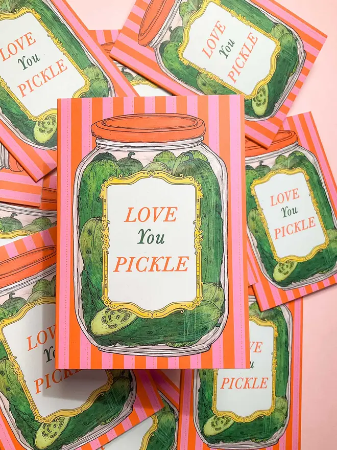 love you pickle greeting card