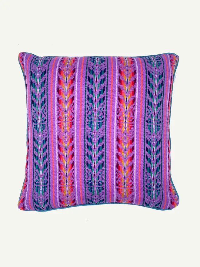 Mexican Cambaya Cushion Lilac