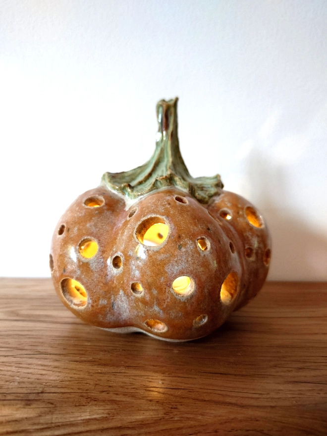 Pumpkin Tea Light Candle Lantern