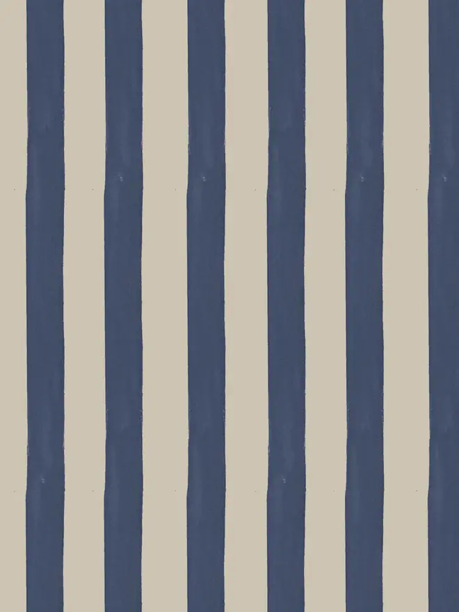 circus stripe painted wallpaper. blue and white striped wallpaper.