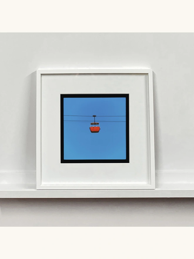 Richard Heeps Cable Car Red Small Framed in White