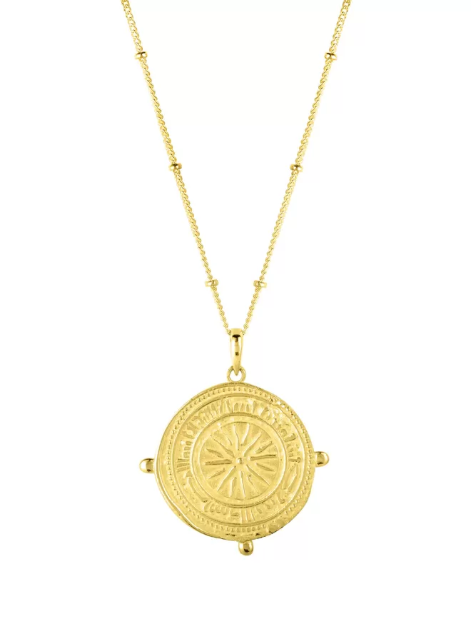 Divine Compass Pendant gold vermeil by Loft & Daughter