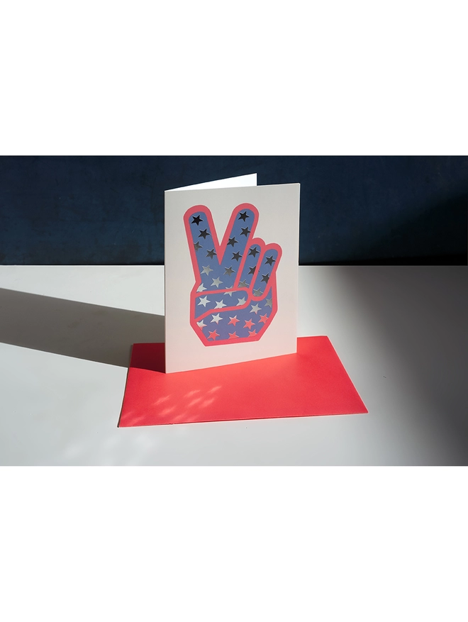 Peace sign greeting card