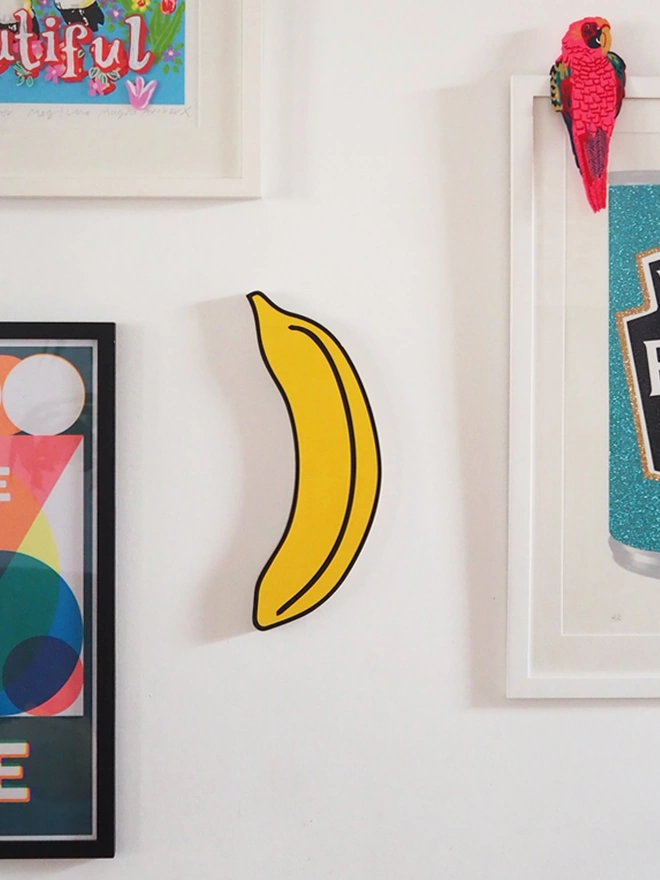 Banana Hung On Gallery Wall