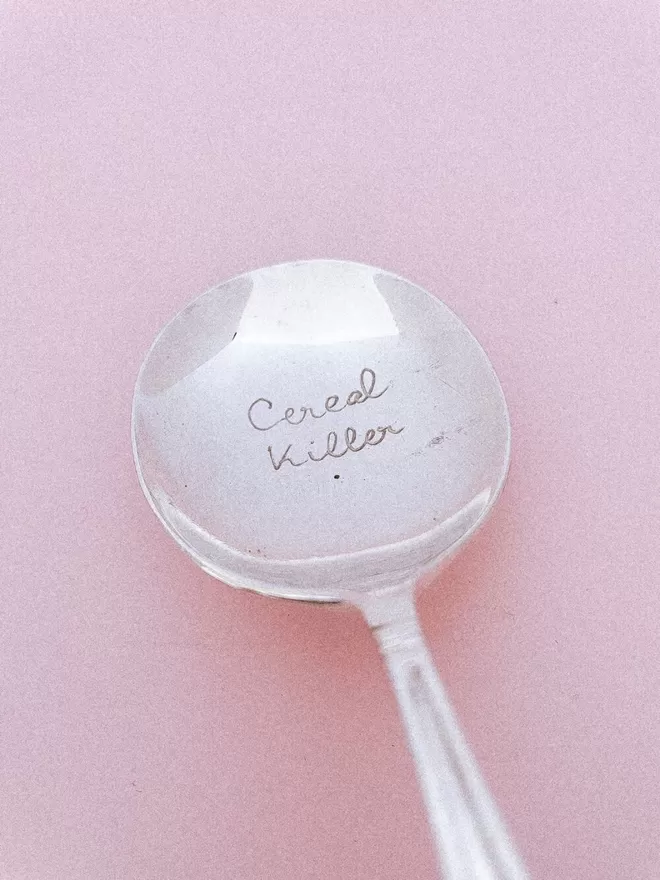 Cereal Killer Vintage Engraved Spoon