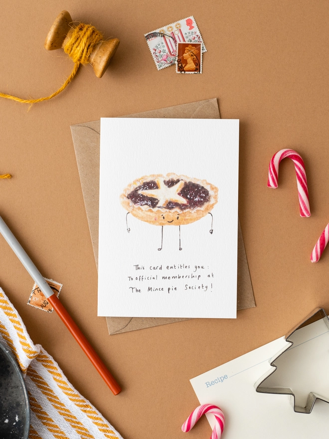 Mince Pie Society Christmas Card 