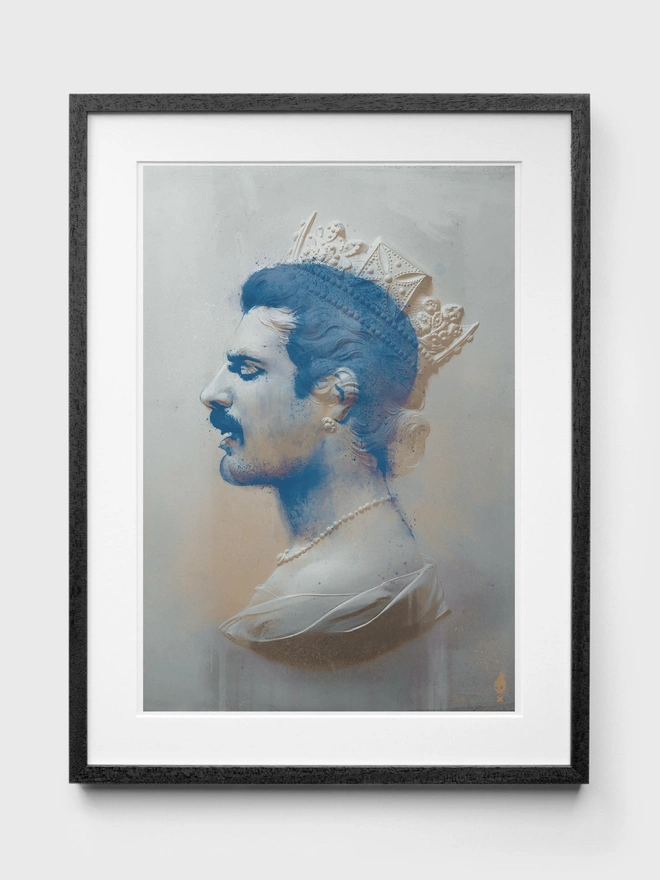 Freddie Mercury Turquoise - Black Frame