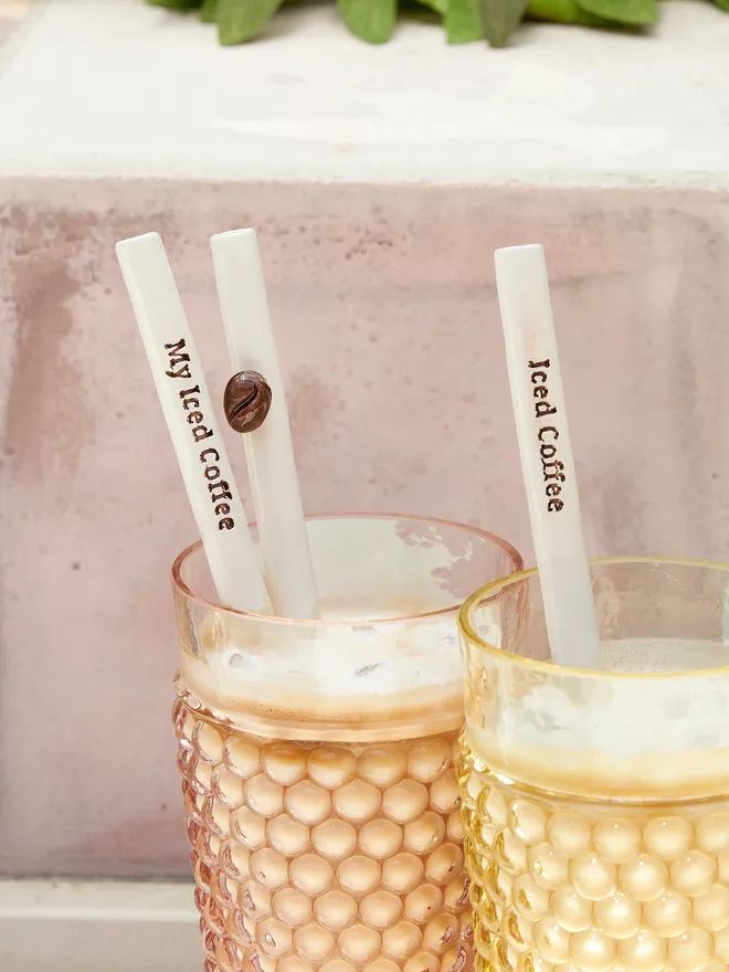 Ceramic Iced Coffee Straws 