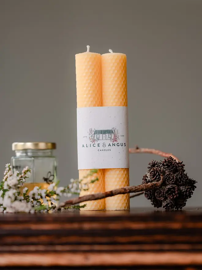 Large Rolled Coloured Beeswax Treble (Pack Of 2) 