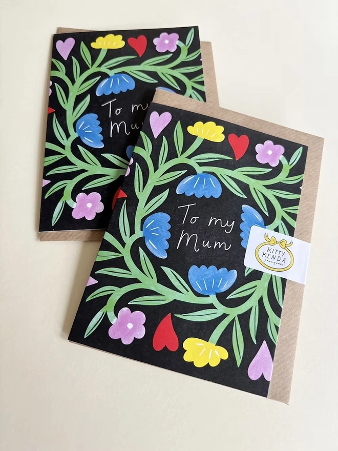 'To My Mum' Vine Border Card