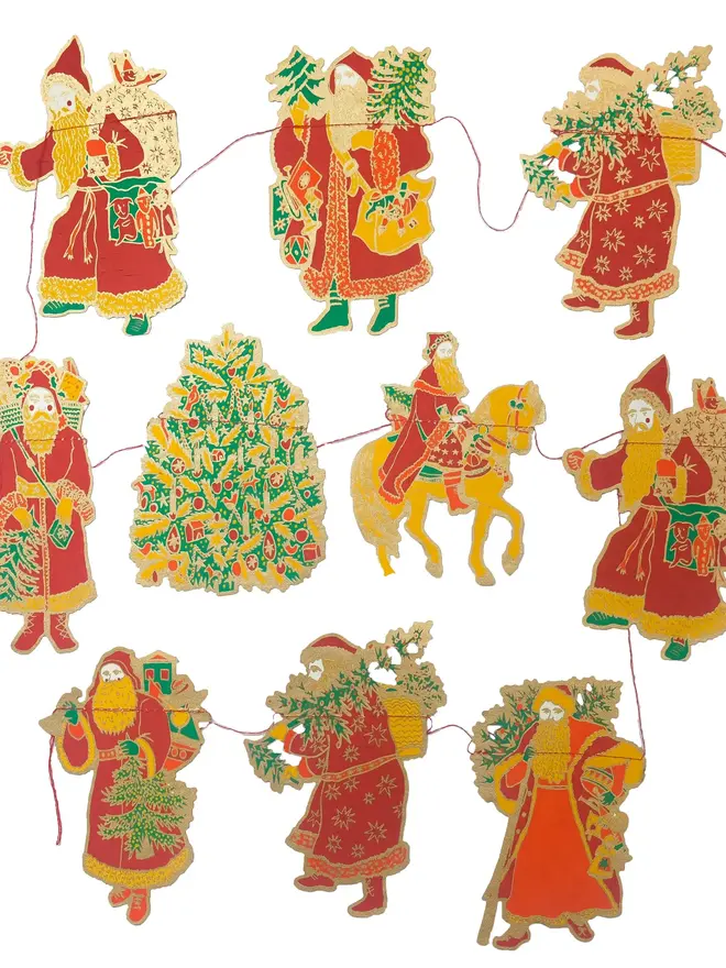 santa claus saint nicholas sewn garland